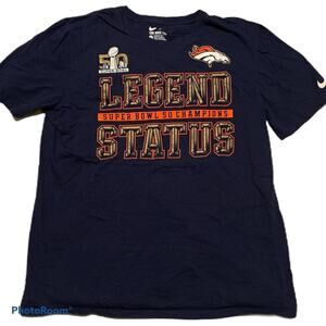 Nike Denver Broncos Super Bowl 50 Legend Status Athletic Cut Tee Mens Size Large
